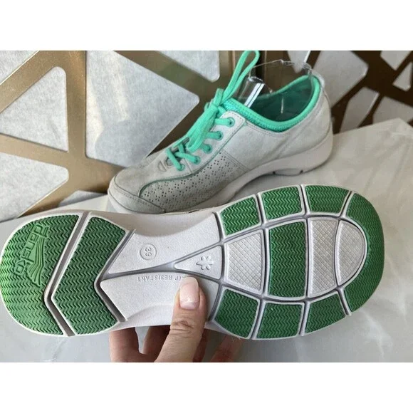 Dansko Elise Sneaker Sz 39 Us 8.5 9  Gray Suede Leather Comfy Athletic Shoes Wmn - Picture 7 of 13